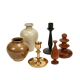 Wabi-Sabi Neutral Home Decor Kit | Speckled Vases, Brass & Wood Accents