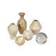 Neutral Ceramic Vase & Geometric Decor Collection | Wabi-Sabi Home Accent Set