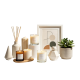 Minimalist Neutral Fragrance & Art Print Decor Set | Japandi Home Styling Kit